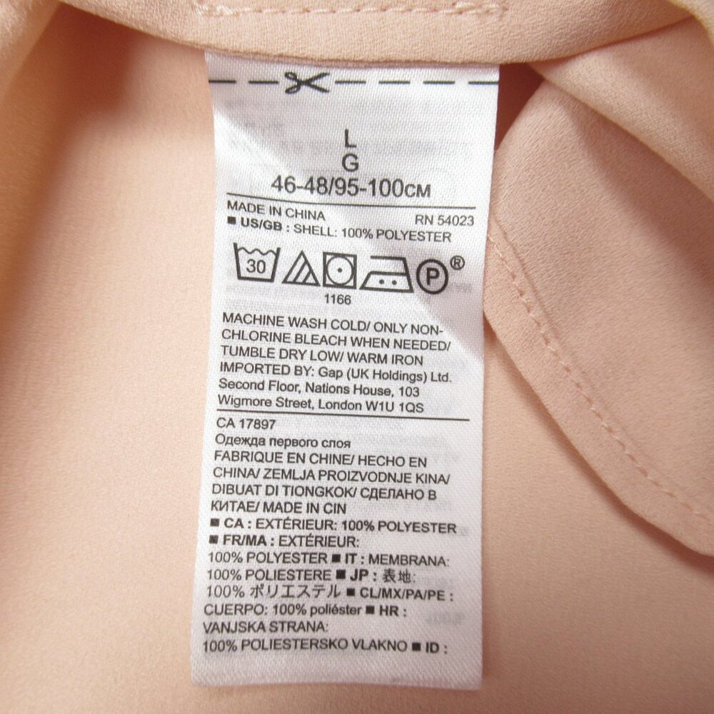 Olivia Palmero x Banana Republic Dusty Pink Peplum Babydoll Blouse L - Picture 7 of 8